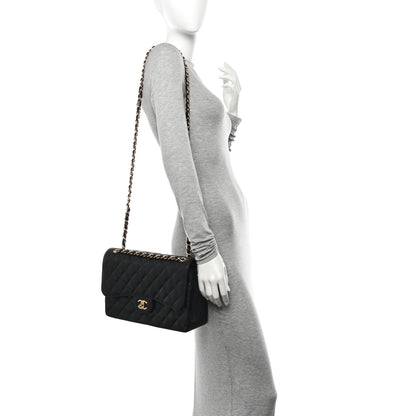 Chanel Caviar Quilted Jumbo Double Flap Black 2 of 10