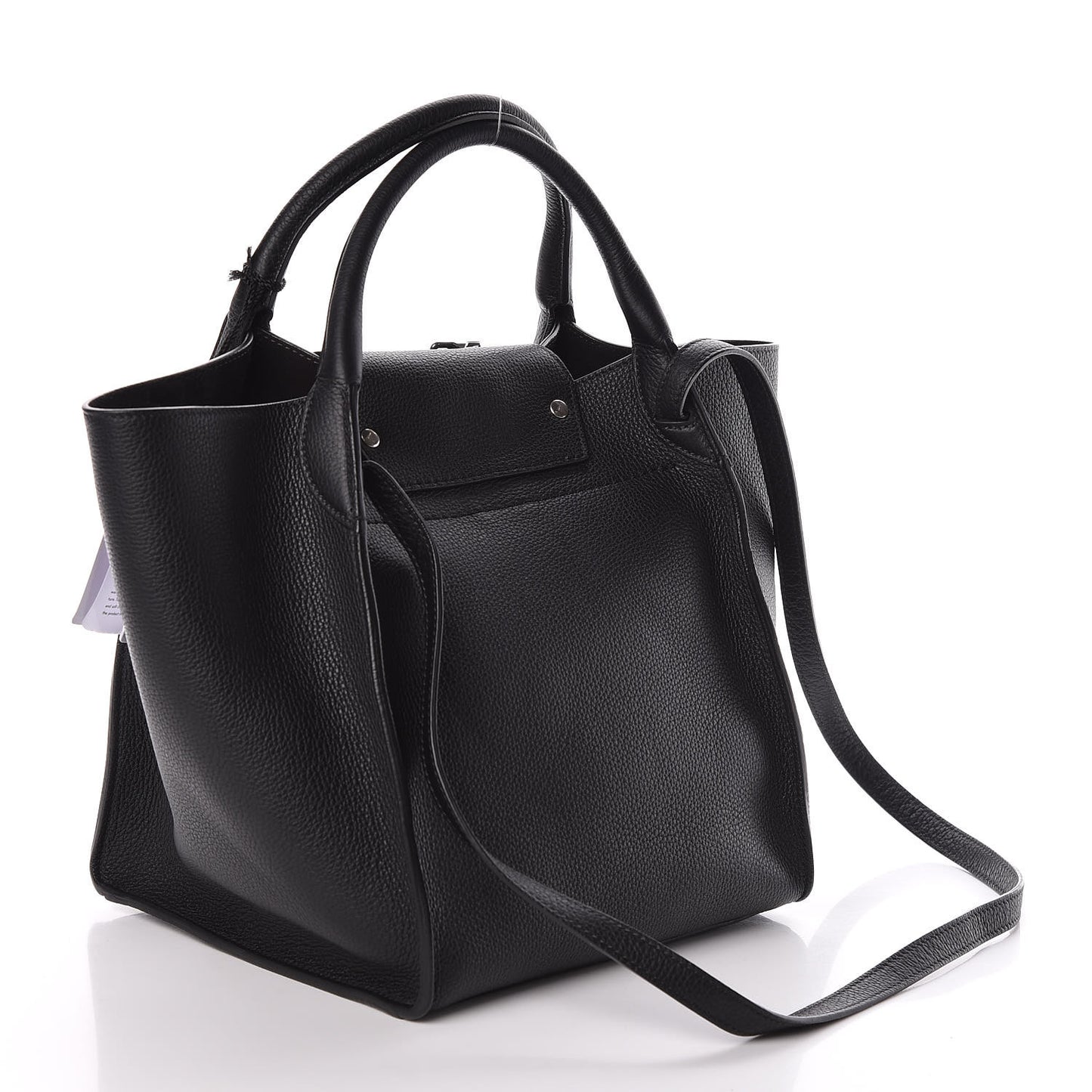 Supple Grained Calfskin Small Big Bag Black