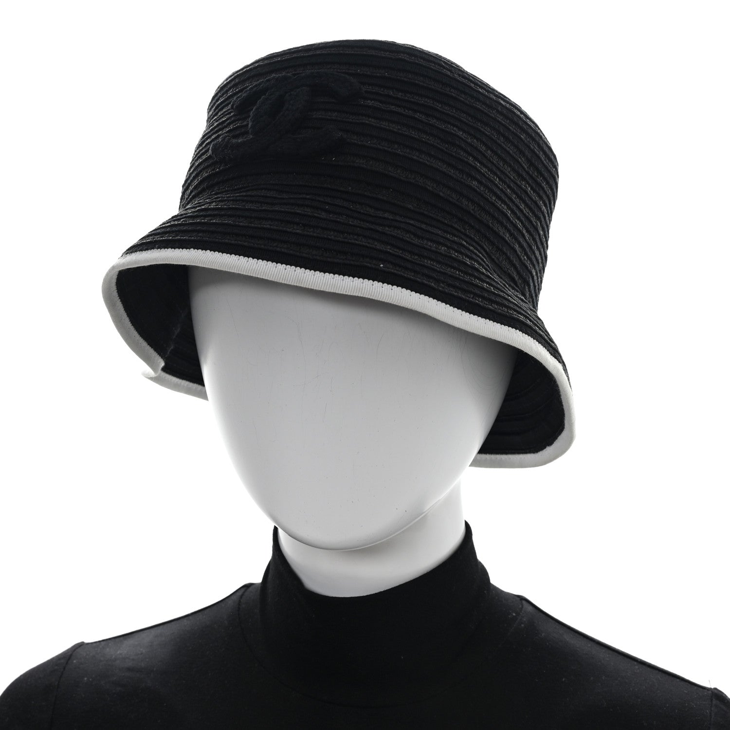 Chanel Cotton Viscose CC Bucket Hat M Black 2 of 8