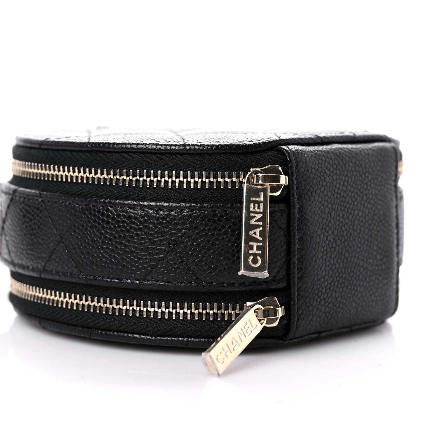 Chanel Caviar Quilted Round Handle With Care Vanity With Chain Black 9 of 10