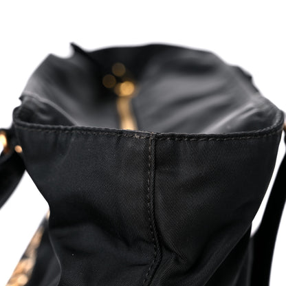 Prada Nylon Vela Grommet Tote Black 12 of 15
