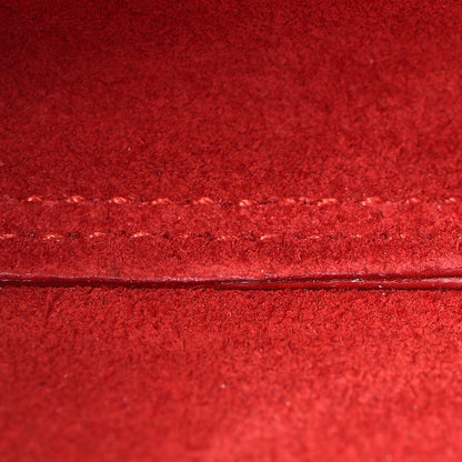 Saint Laurent Grained Calfskin Small Cabas Rive Gauche Red 10 of 22