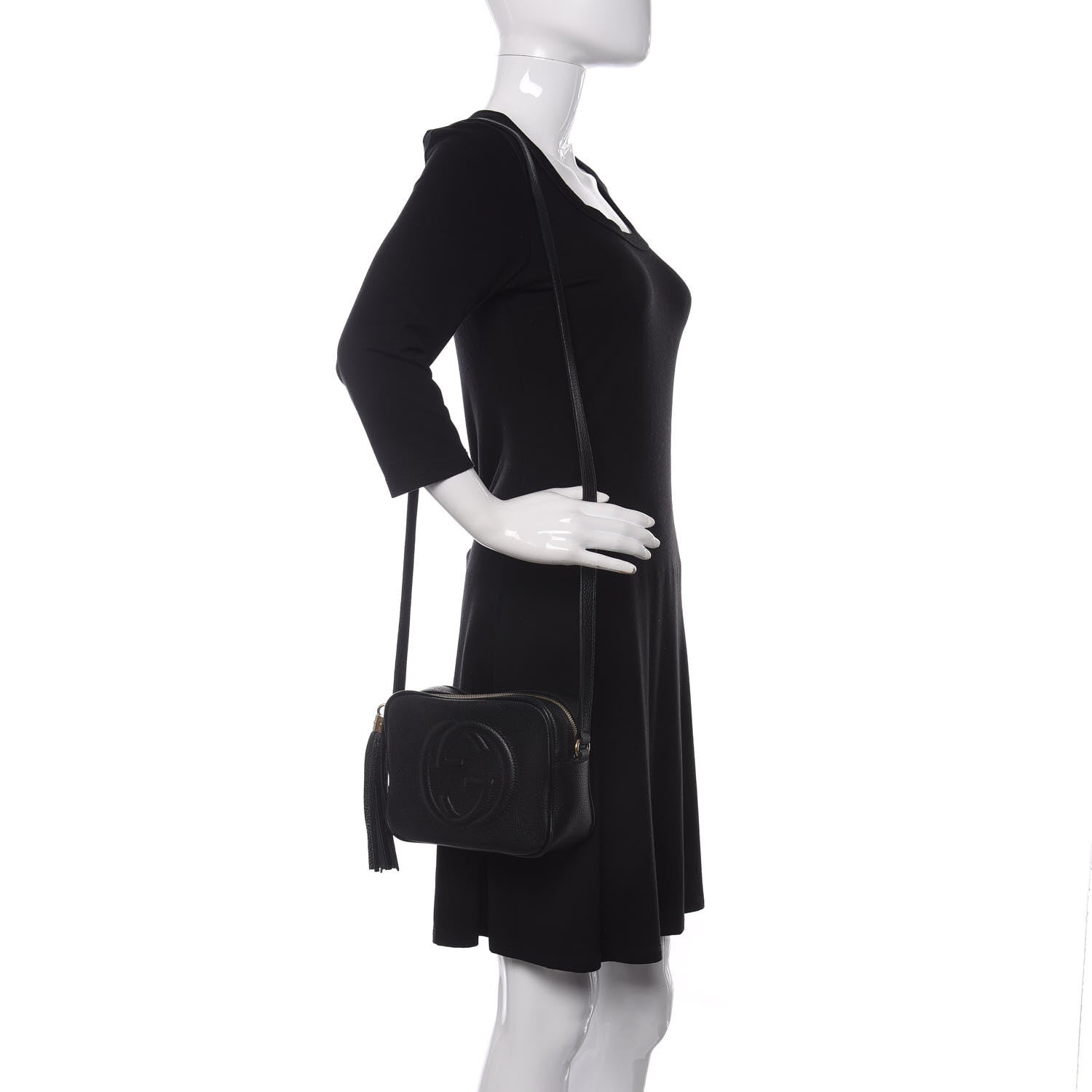 Gucci Pebbled Calfskin Small Soho Disco Bag Black 2 of 10