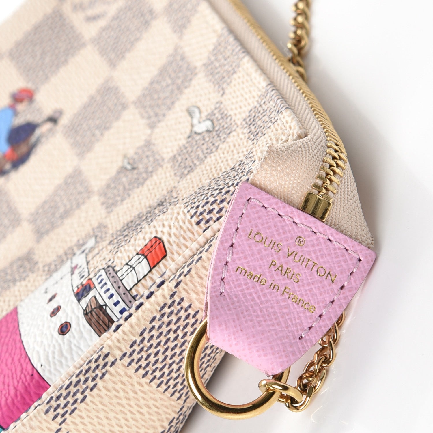Louis Vuitton Damier Azur 2016 Christmas Animation Mini Pochette Accessories 6 of 9