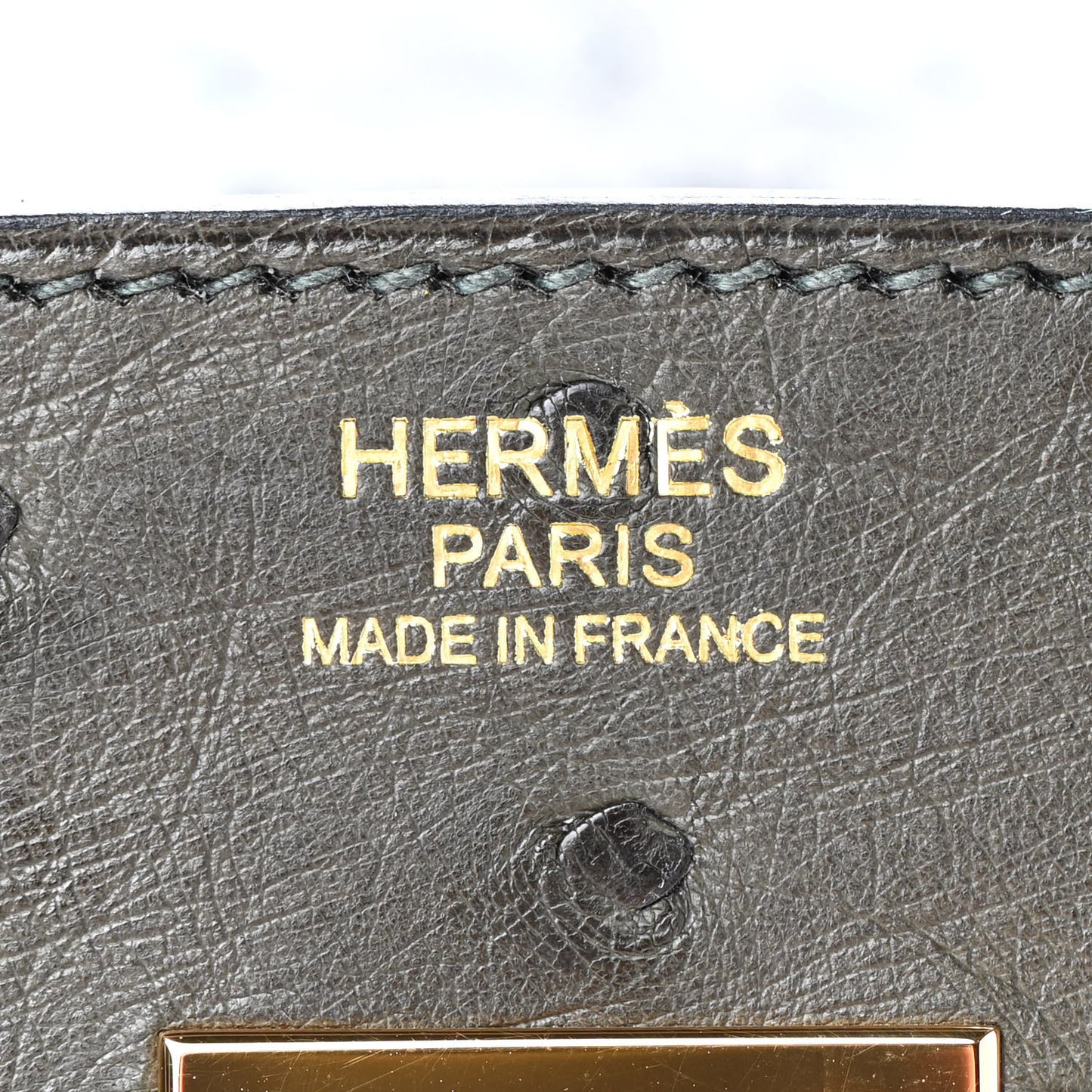 Ostrich Birkin 30 Vert Olive