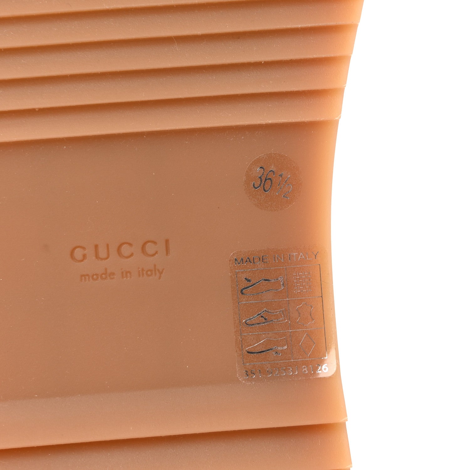 Gucci GG Supreme Monogram Water Flora Angelina Platform Slide Sandals 36.5 Beige White Multicolor 7 of 11