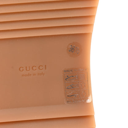 Gucci GG Supreme Monogram Water Flora Angelina Platform Slide Sandals 36.5 Beige White Multicolor 7 of 11