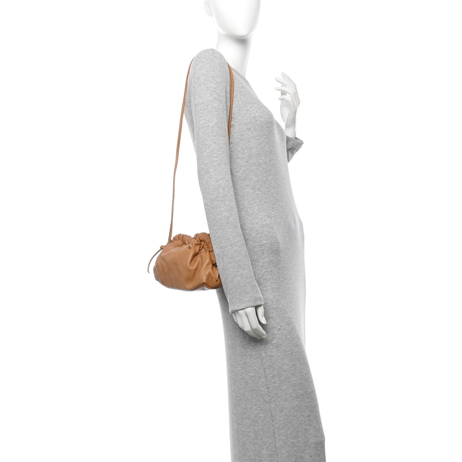 Mansur Gavriel Lambskin Cloud Mini Clutch Caramel 2 of 10