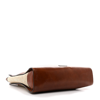 Burberry Prorsum Buffalo Raffia Tote Dark Tan 4 of 15