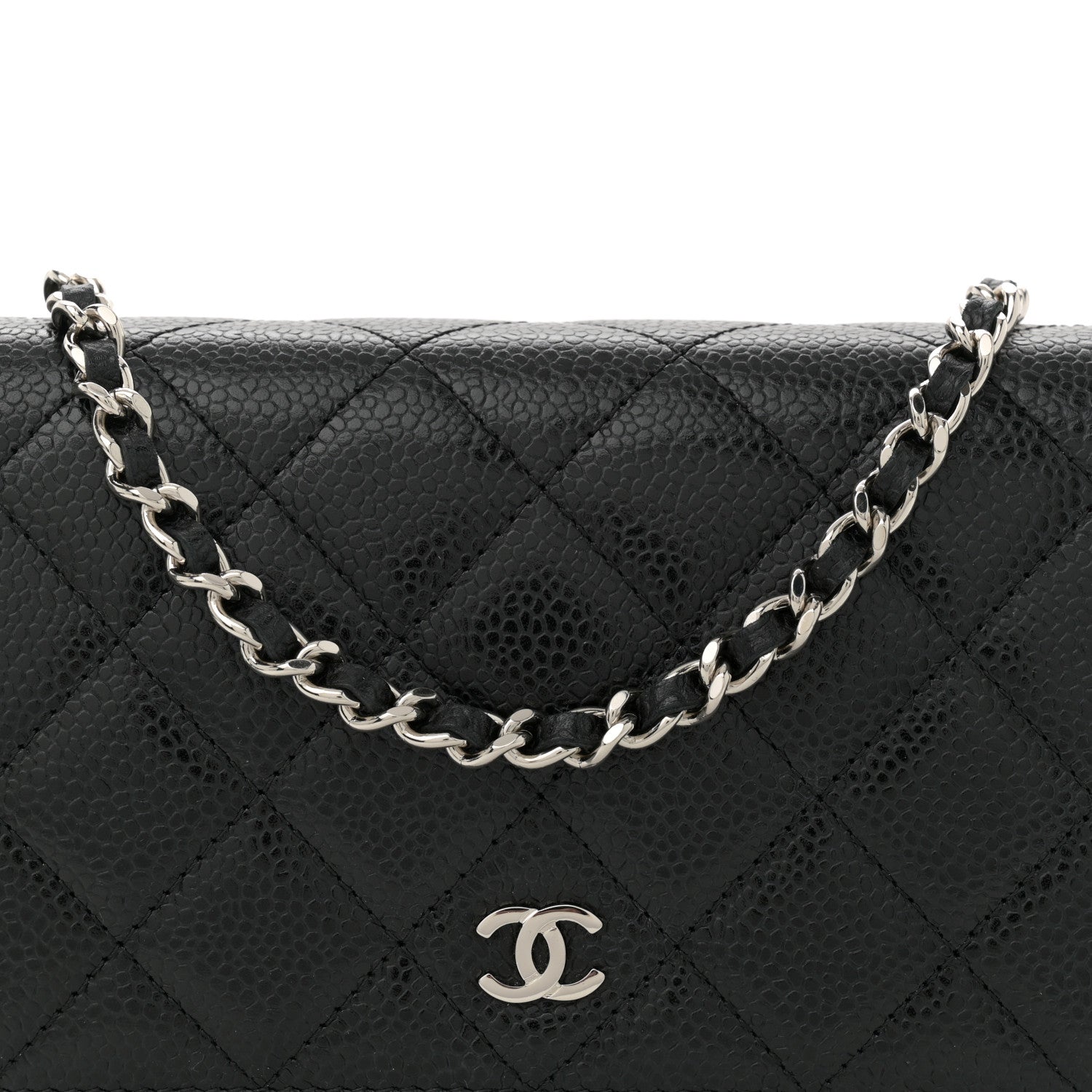 Chanel Caviar Quilted Wallet on Chain WOC Black 8 of 10