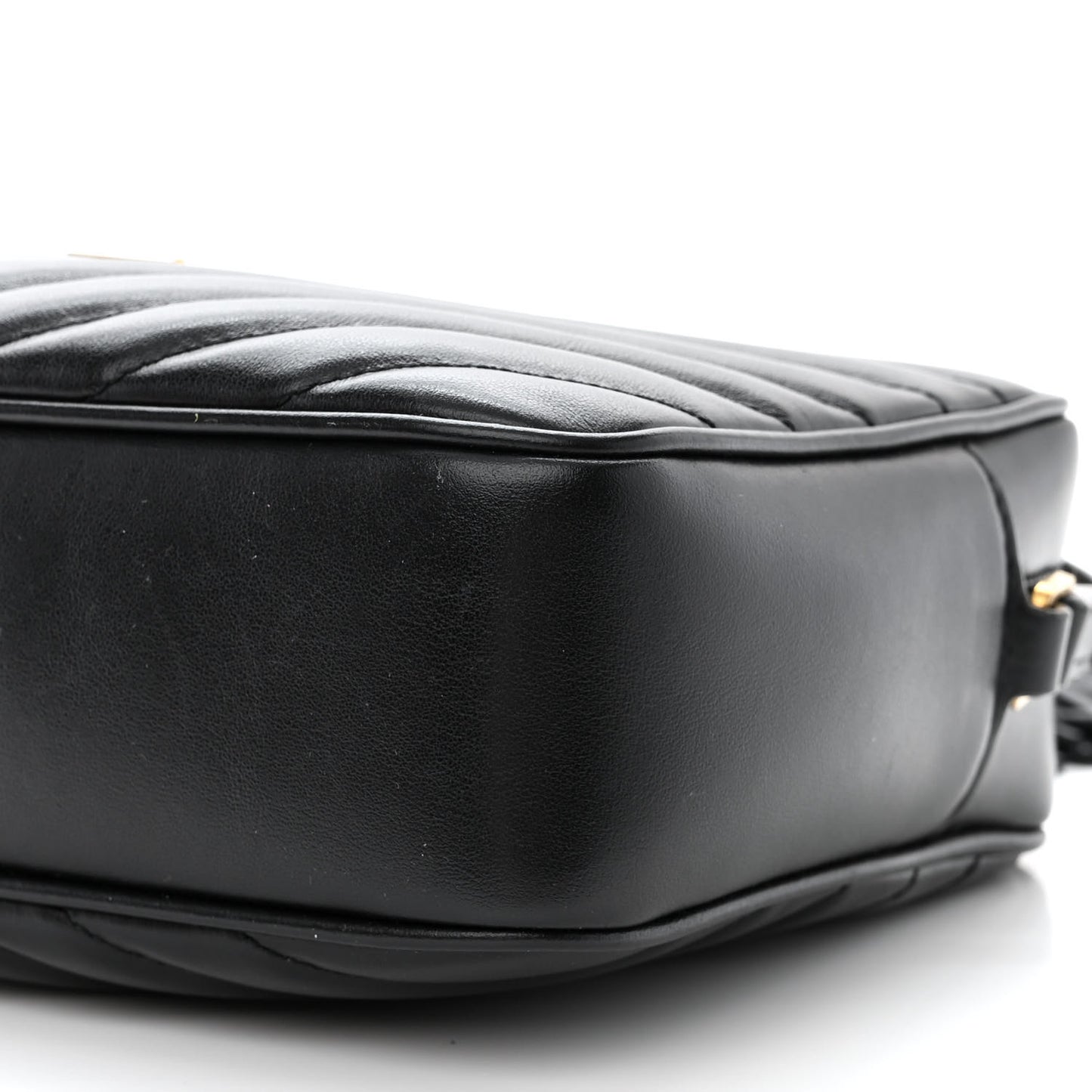 SAINT LAURENT Calfskin Matelasse Monogram Lou Camera Bag Black