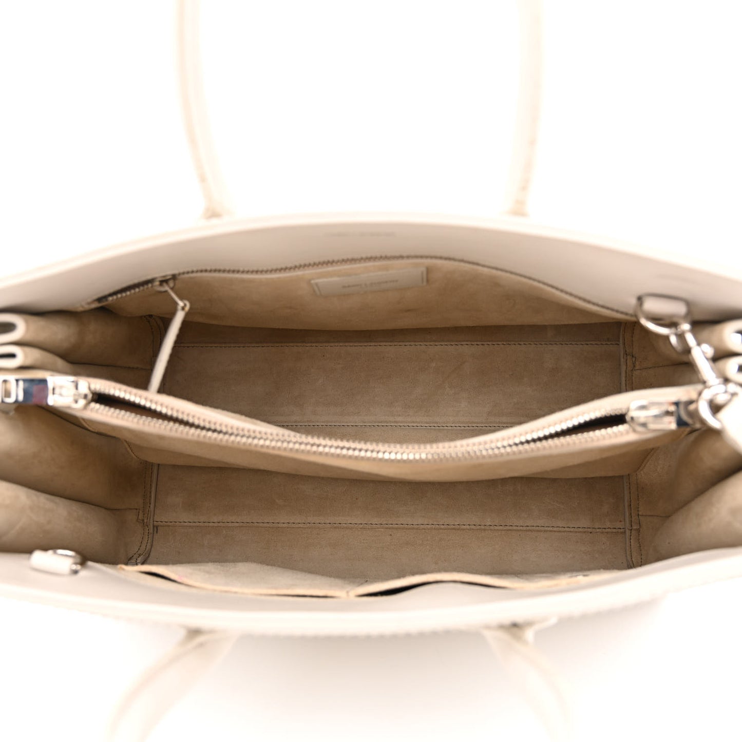 Calfskin Studded Small Sac De Jour White
