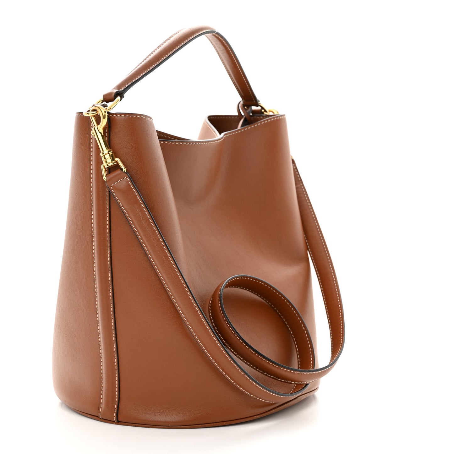 Smooth Calfskin Bucket 16 Bag Tan
