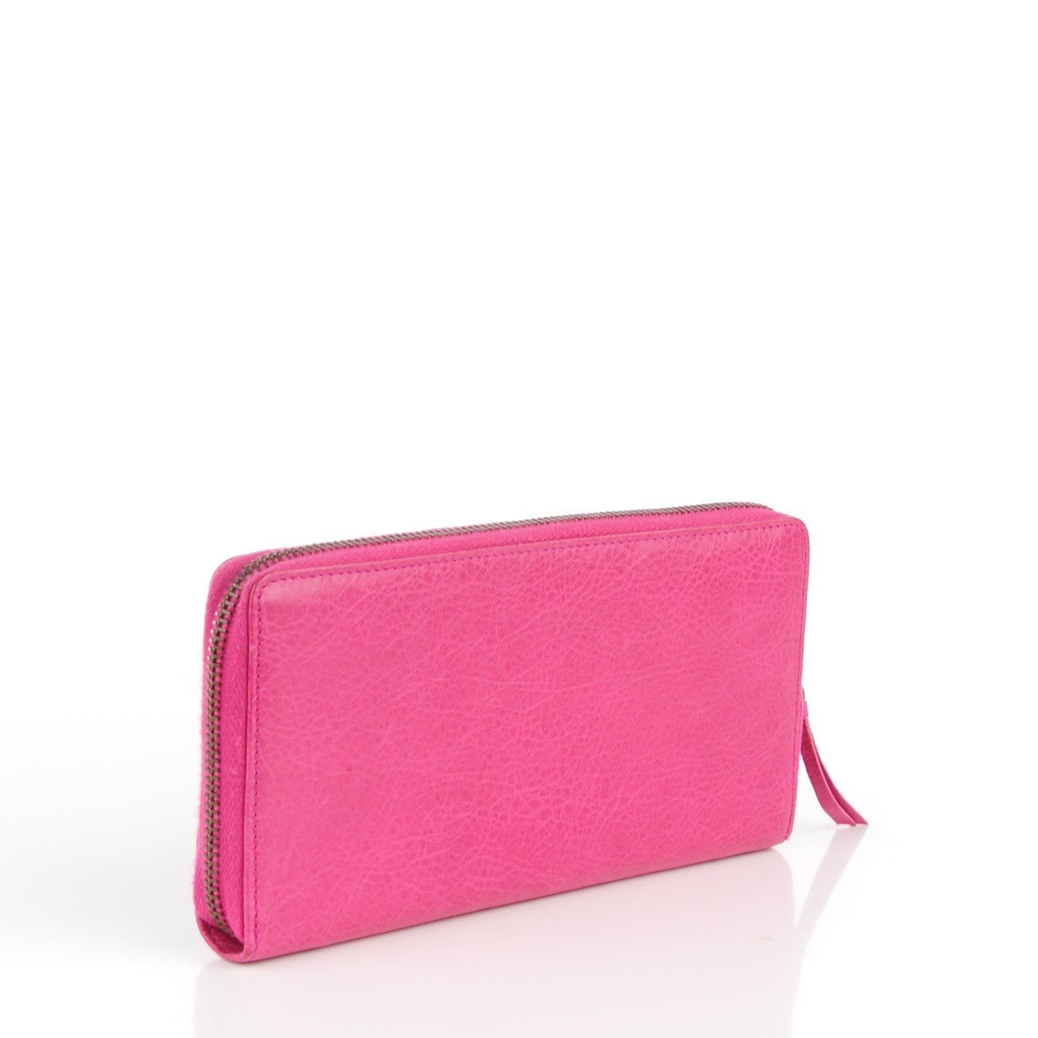 Balenciaga Agneau Classic Hardware Continental Zip Around Wallet Cyclamen 3 of 8