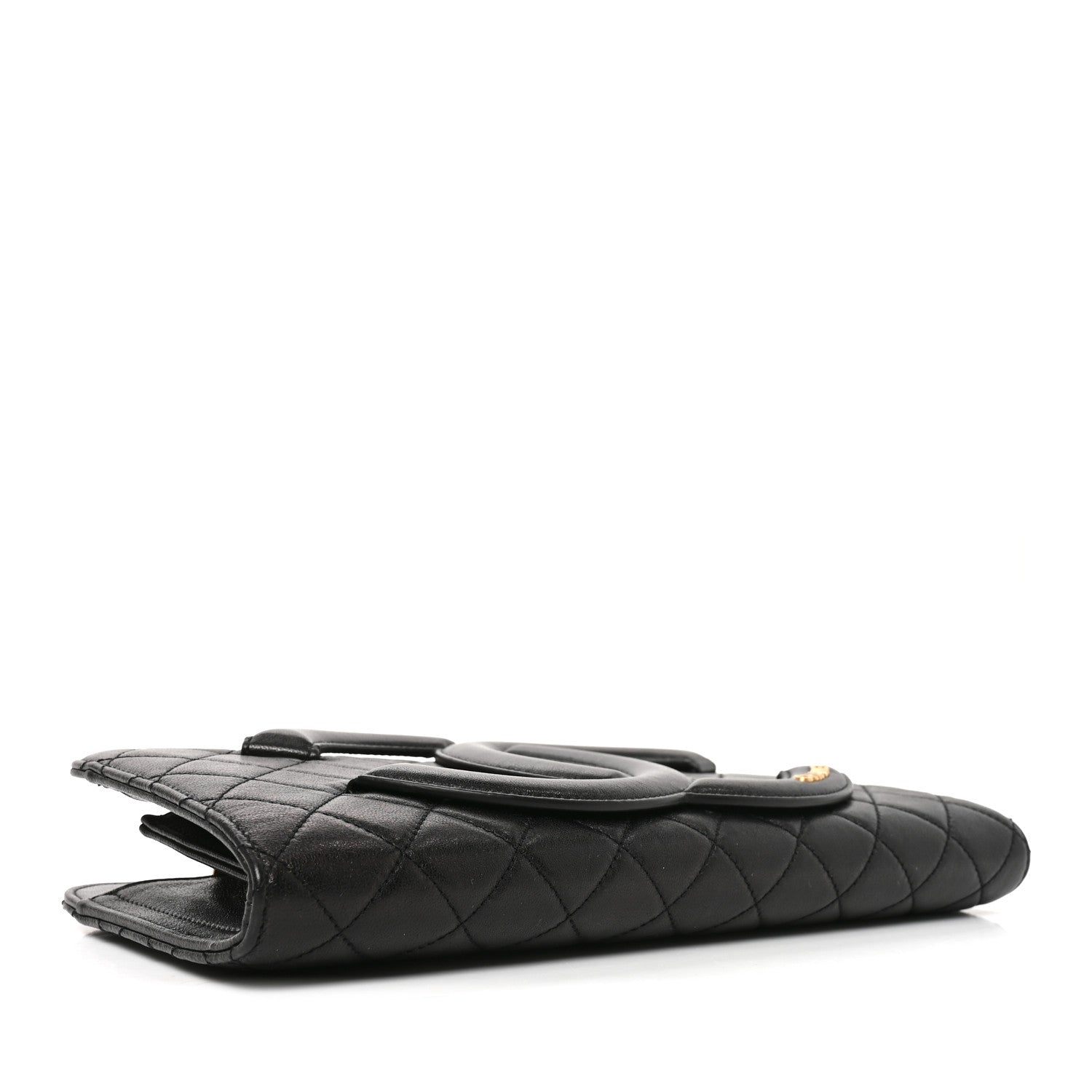 Chanel Lambskin Quilted Coco Midnight Clutch Black 4 of 10