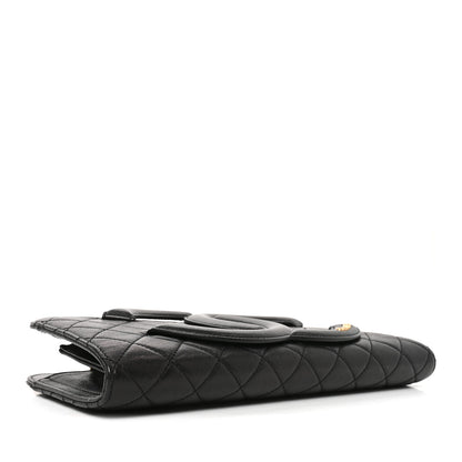 Chanel Lambskin Quilted Coco Midnight Clutch Black 4 of 10