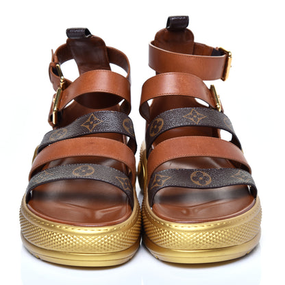 Louis Vuitton Calfskin Monogram LV Archlight Sandal 41 Gold 2 of 8