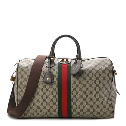Gucci X BALENCIAGA BB Supreme Monogram Web Medium Ophidia Carry-On Duffle Bag Beige New Acero 1 of 9