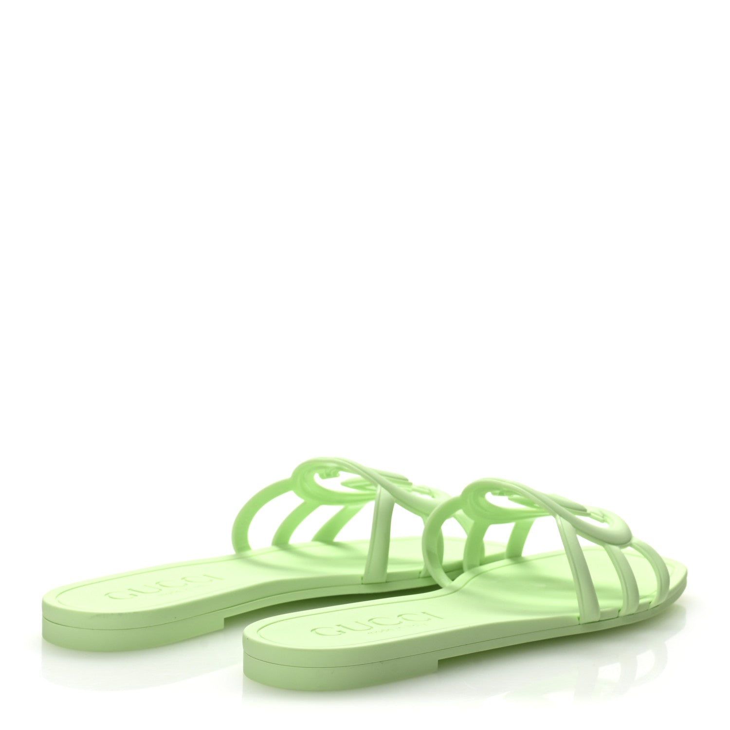 Gucci Rubber Interlocking G Womens Slide Sandals 37 Oscar Water 5 of 10