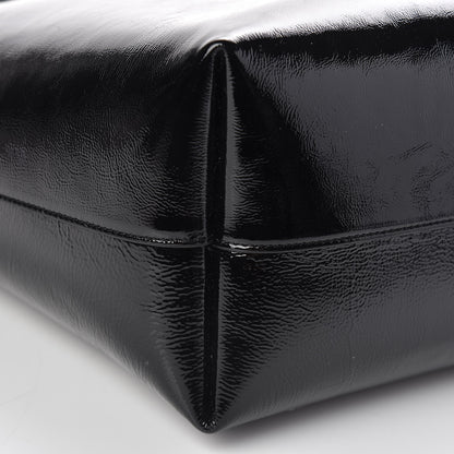 Saint Laurent Patent Calfskin Large Shopping Tote Black 8 of 11