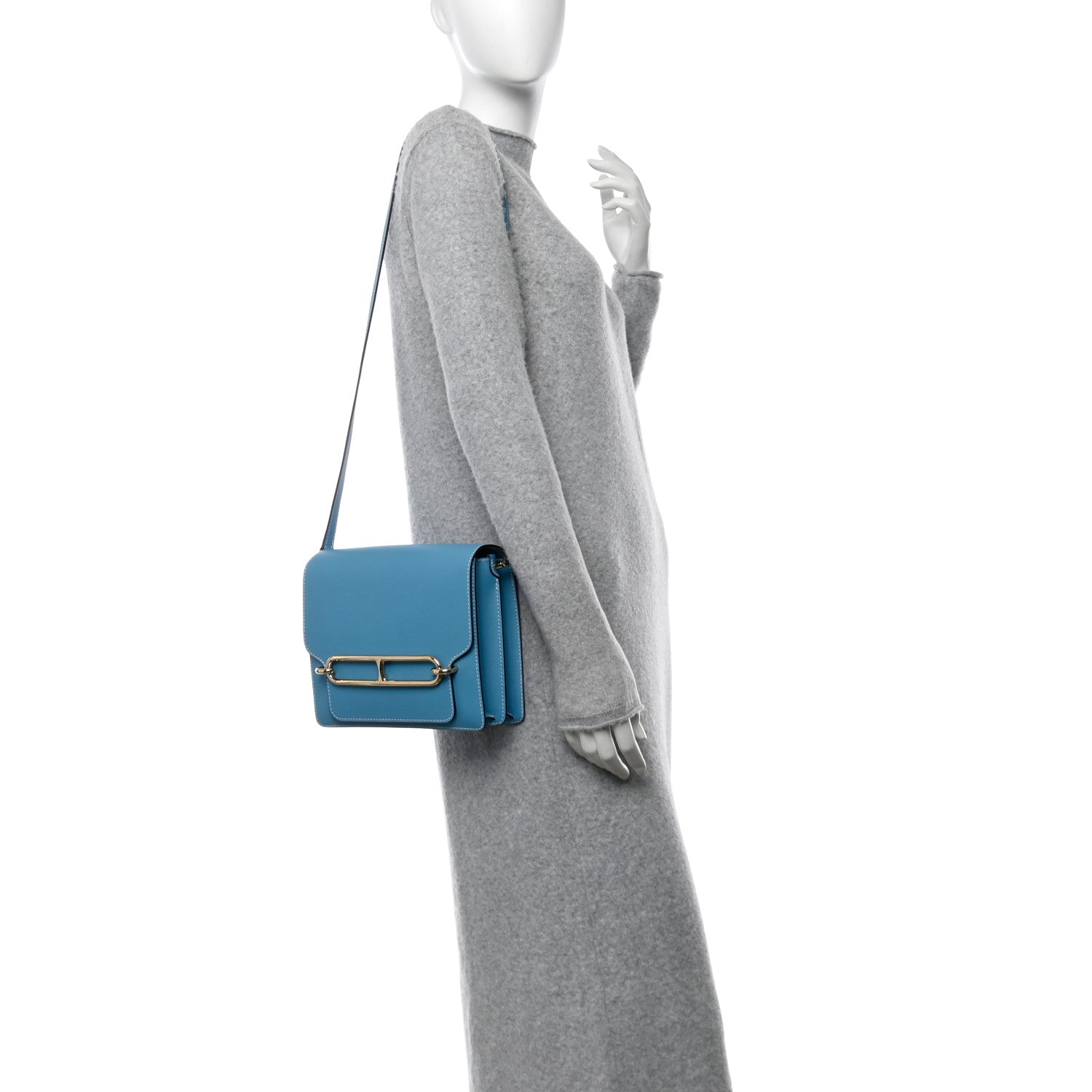 Hermes Evercolor Sac Roulis 23 Bleu Du Nord 2 of 13