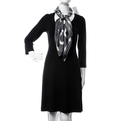 Chanel Silk Paris Bombay Square Scarf Dark Grey 2 of 3