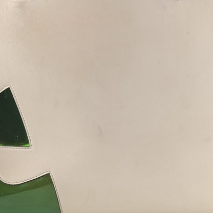 Christian Louboutin Calfskin PVC Love Spikes East West Cabata Tote Latte Multicolor 18 of 28