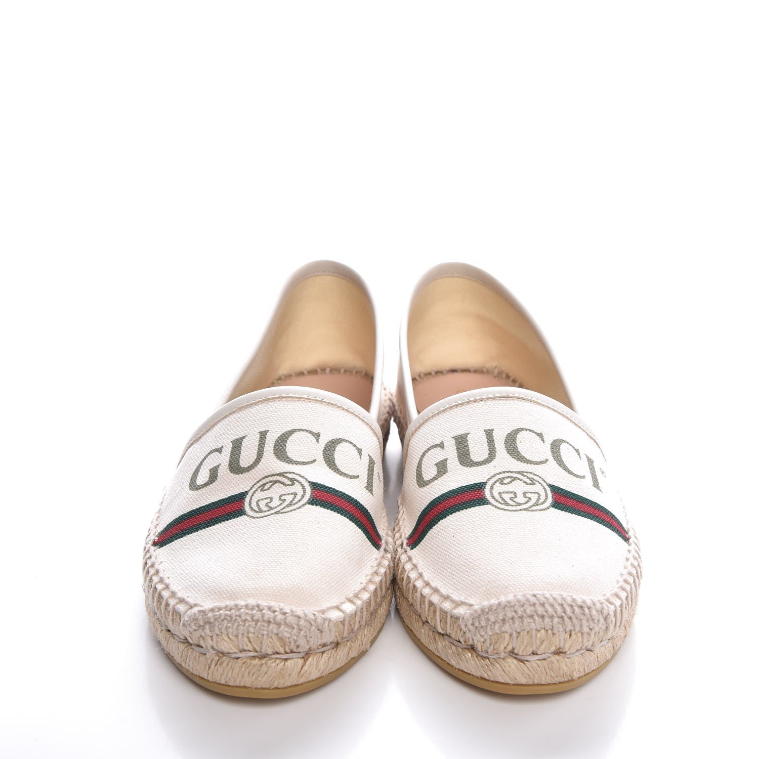 Gucci Canvas Logo Espadrilles 36 Greggio White 2 of 12