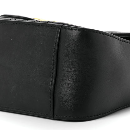 Gucci Calfskin Matelasse Mini GG Marmont Top Handle Shoulder Bag Black 11 of 12