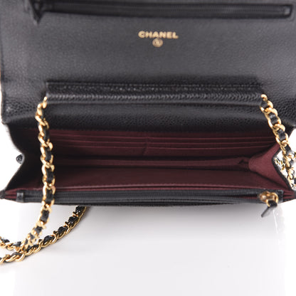 Chanel Caviar Quilted Wallet On Chain WOC Black 5 of 10