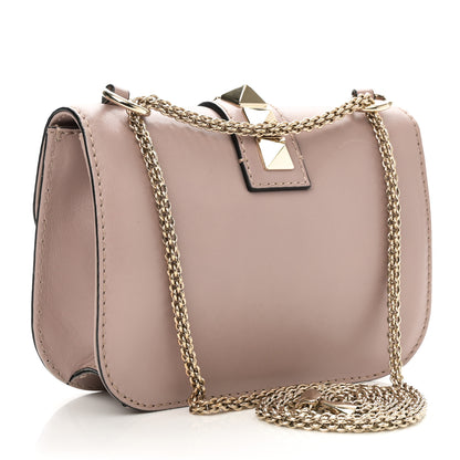 Valentino Garavani Vitello Small Glam Lock Rockstud Flap Poudre 3 of 9