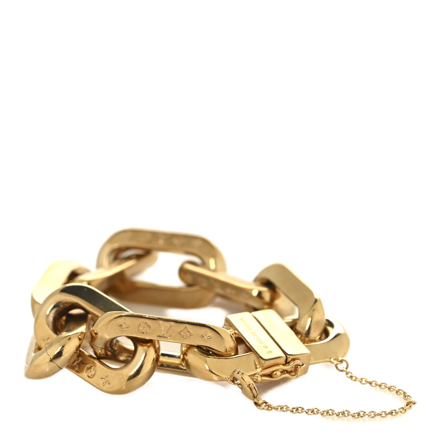 Louis Vuitton Metal LV Edge Bracelet S Gold 3 of 5