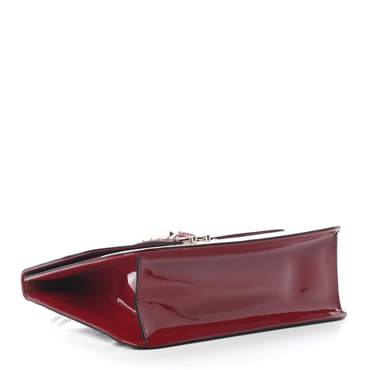 Valentino Garavani Patent Large Glam Lock Rockstud Flap Red 4 of 8