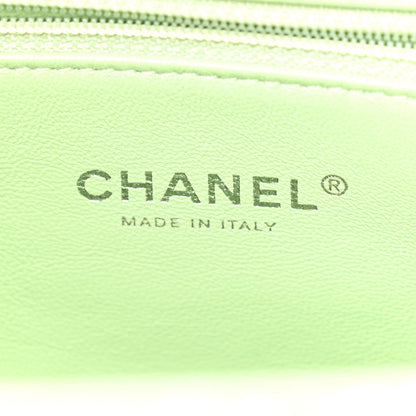 Chanel Sequin Large Waterfall Flap Green Light Green Yellow 6 of 10