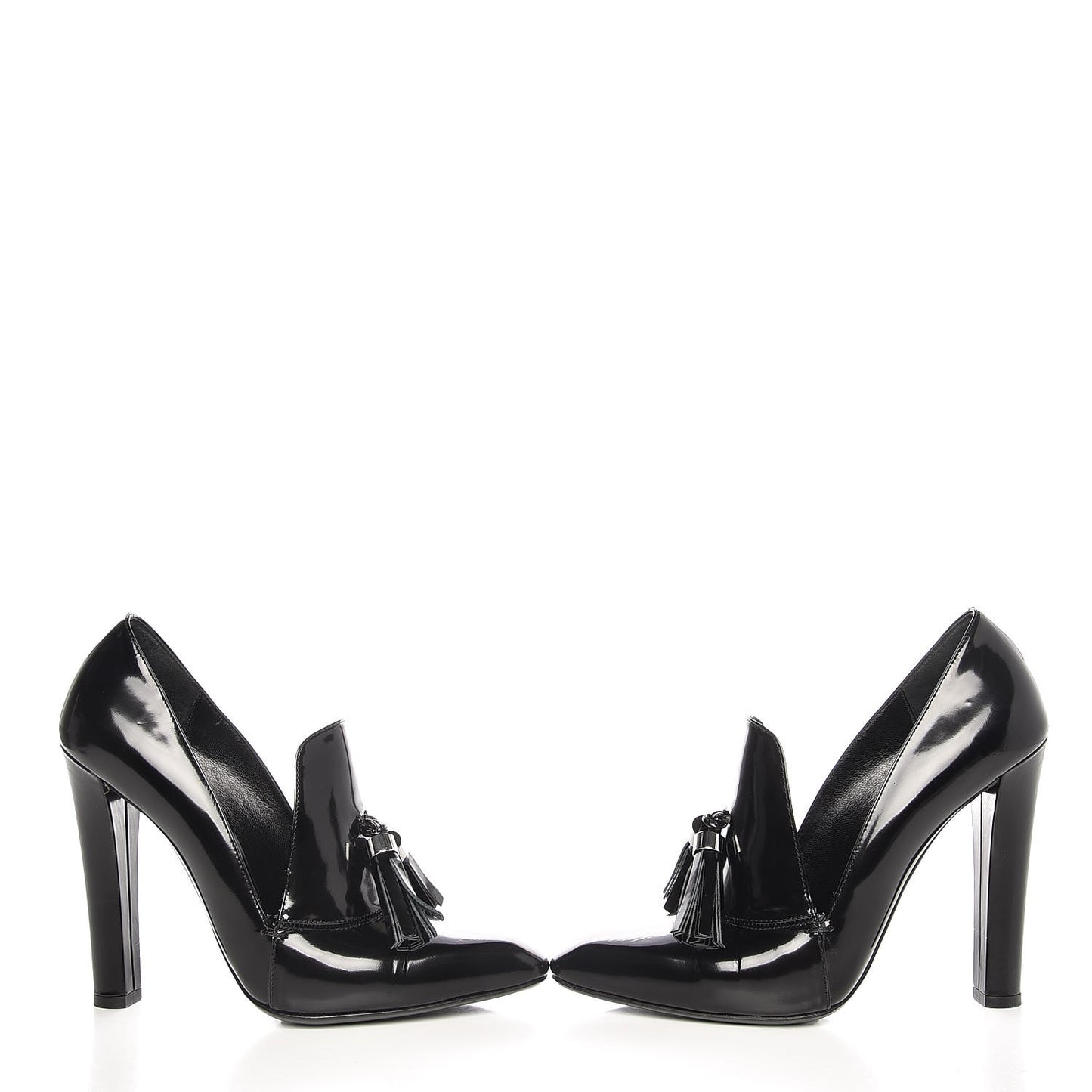 Patent Anais Tassel Loafer Pump 40 Black