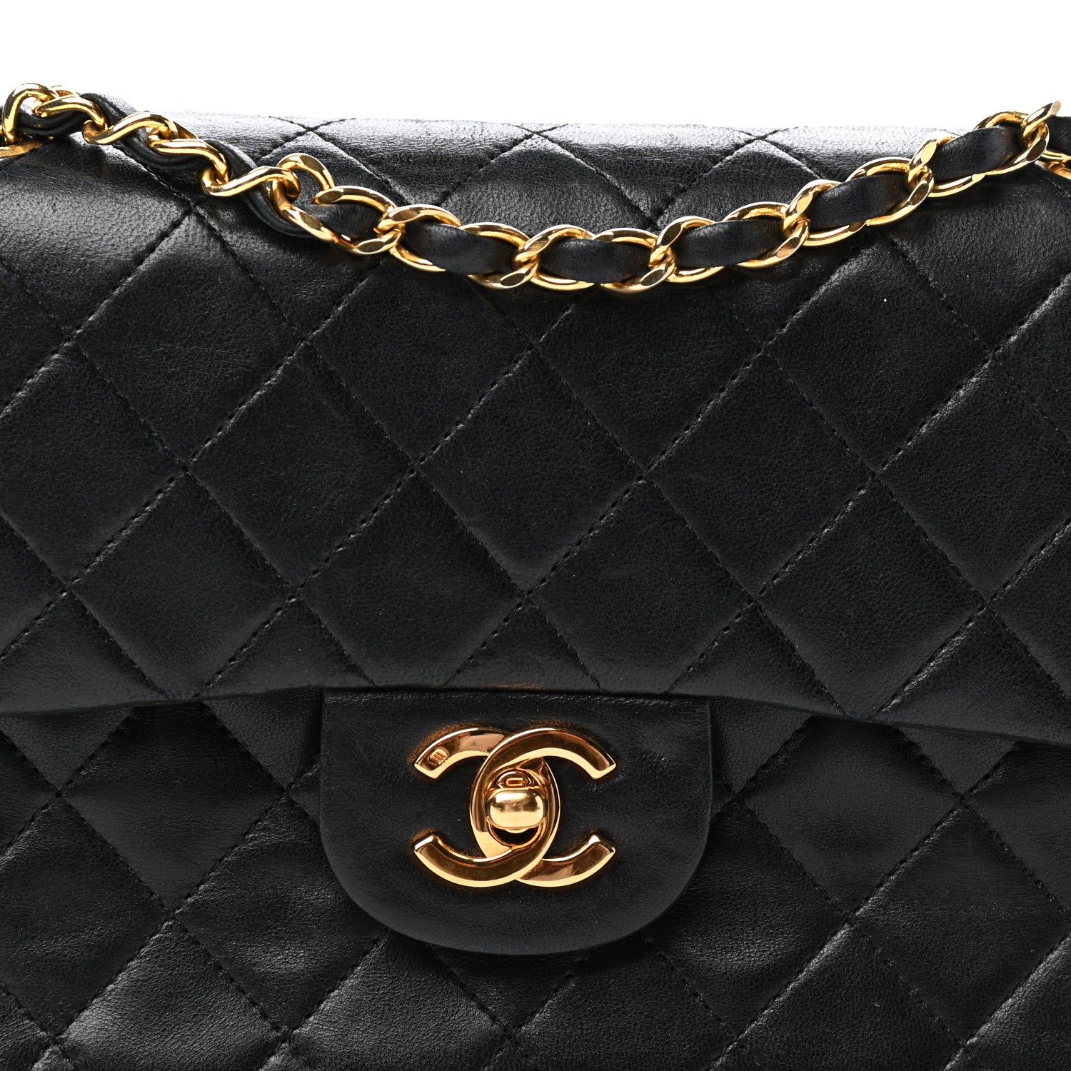 Chanel Lambskin Quilted Small Double Flap Black 10 of 10