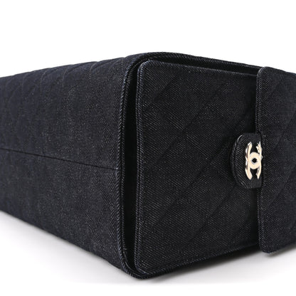 Chanel Denim Quilted Medium Chanel 25 Handbag Dark Blue 11 of 12