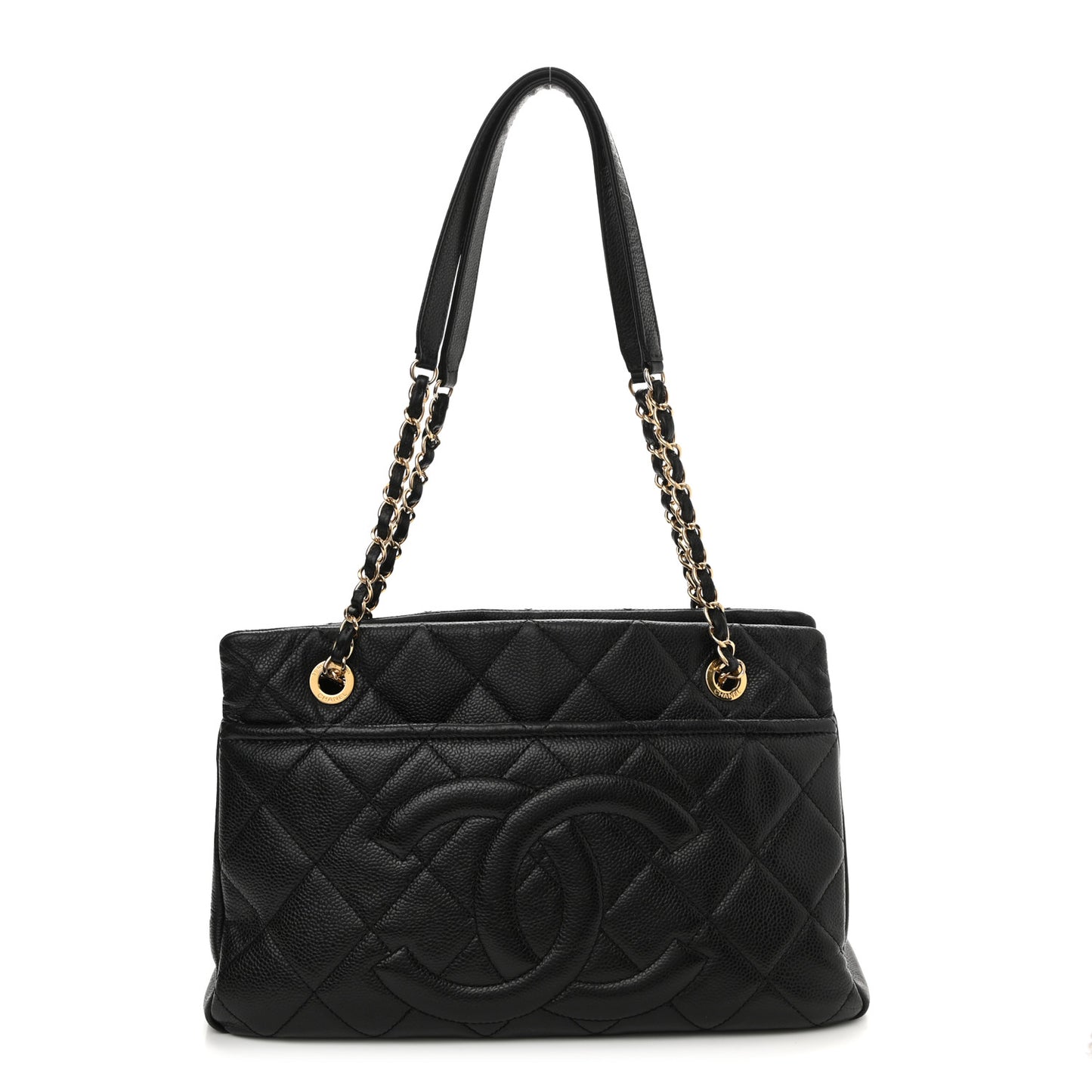 Caviar Quilted CC Timeless Soft Tote Black