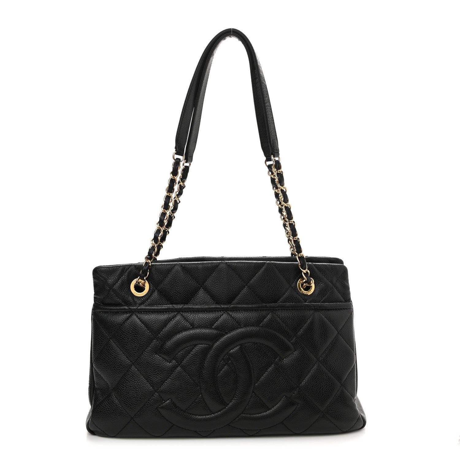 Chanel Caviar Quilted CC Timeless Soft Tote Black 1 of 11