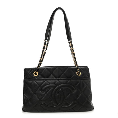 Chanel Caviar Quilted CC Timeless Soft Tote Black 1 of 11