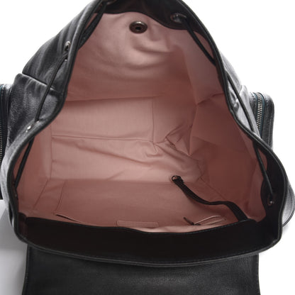 Chanel Grained Calfskin Stitched Pocket Backpack Dark Green 5 of 7