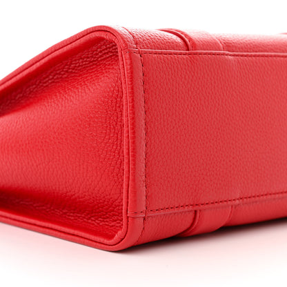 Marc Jacobs Grained Calfskin Small The Tote Bag True Red 9 of 10