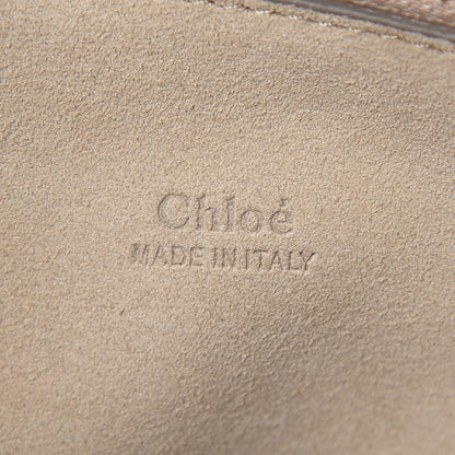 Chloe Calfskin Suede Medium Faye Shoulder Bag Motty Grey 7 of 7