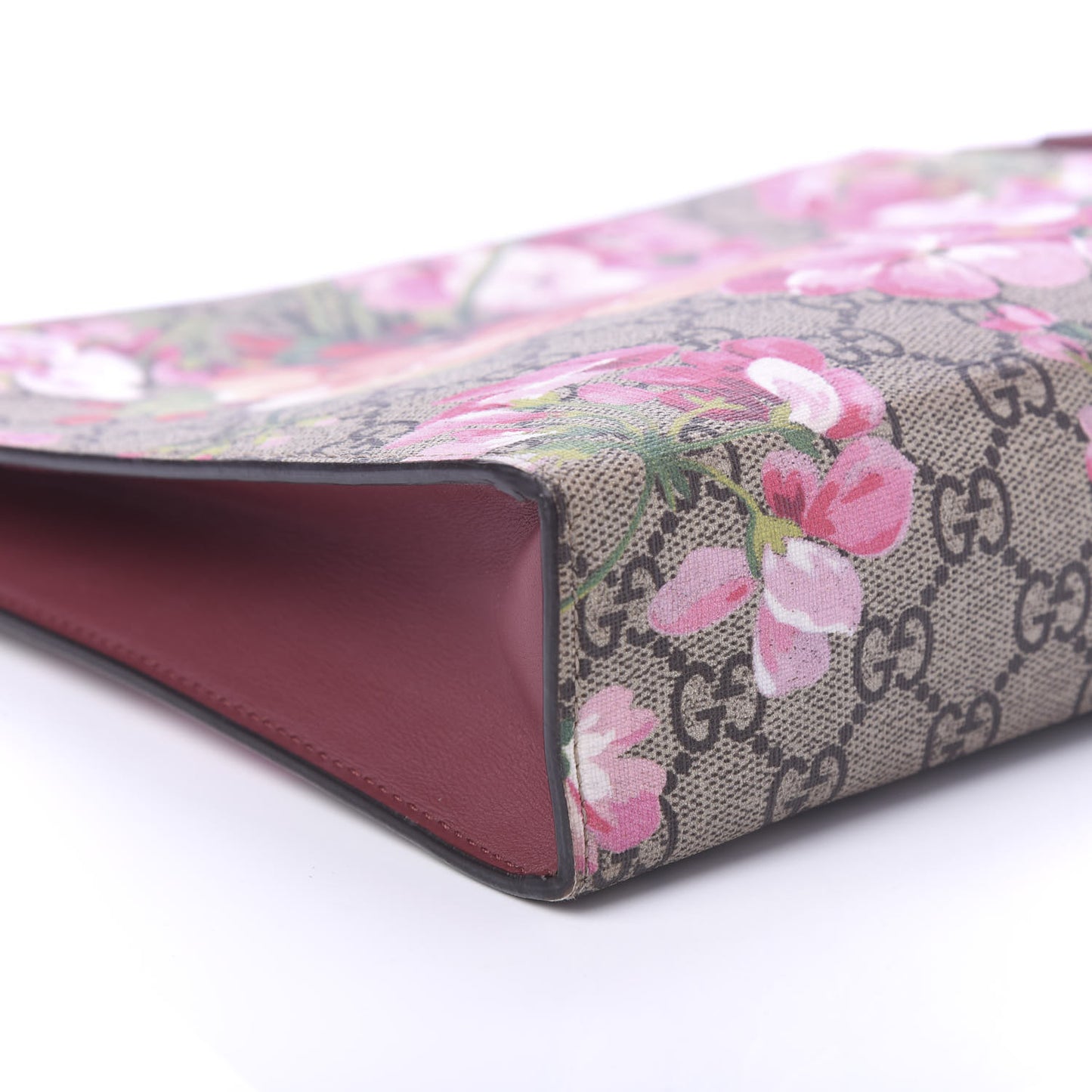 GG Supreme Monogram Blooms Large Cosmetic Case Beige Multicolor Dry Rose