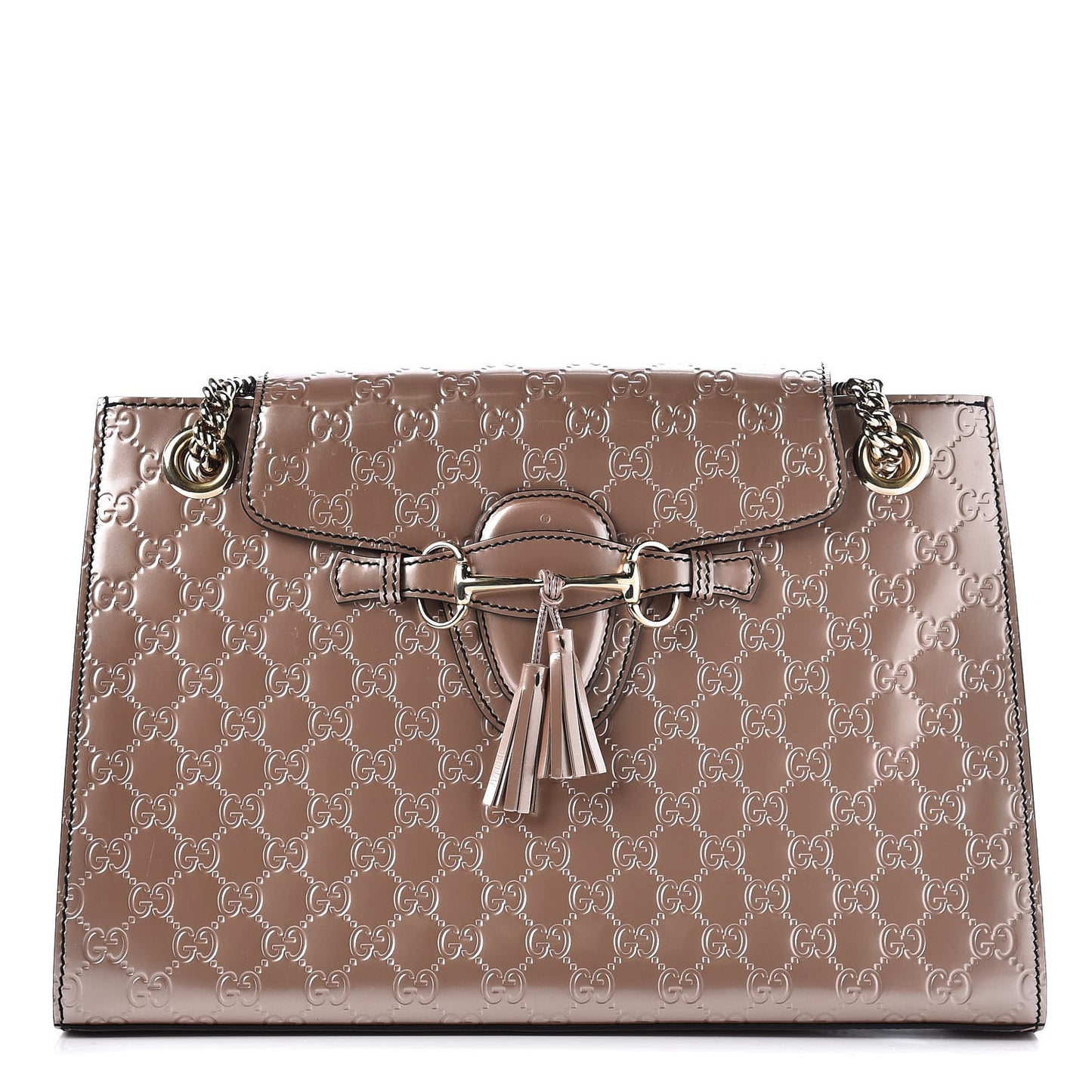 Shine Guccissima Large Emily Chain Shoulder Bag Dark Cipria