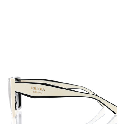 Prada Acetate Sunglasses SPR 15W Black White 3 of 7