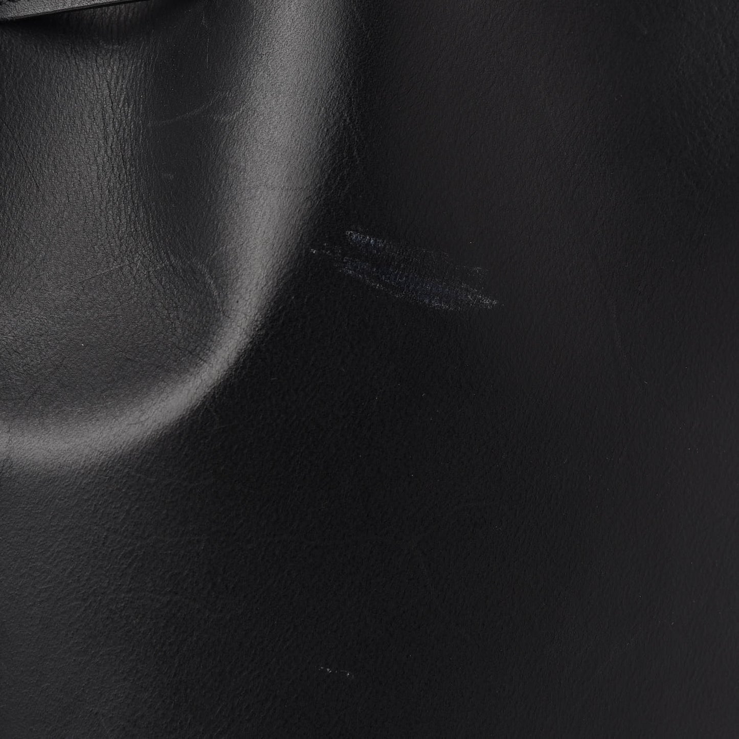 Vegetable Tanned Calfskin Bucket Bag Black Ballerina