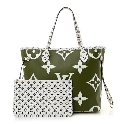 Louis Vuitton Monogram Giant Neverfull MM Kaki 3 of 11