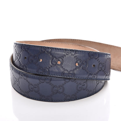 Gucci Guccissima Interlocking G Belt 95 38 Blue 5 of 8