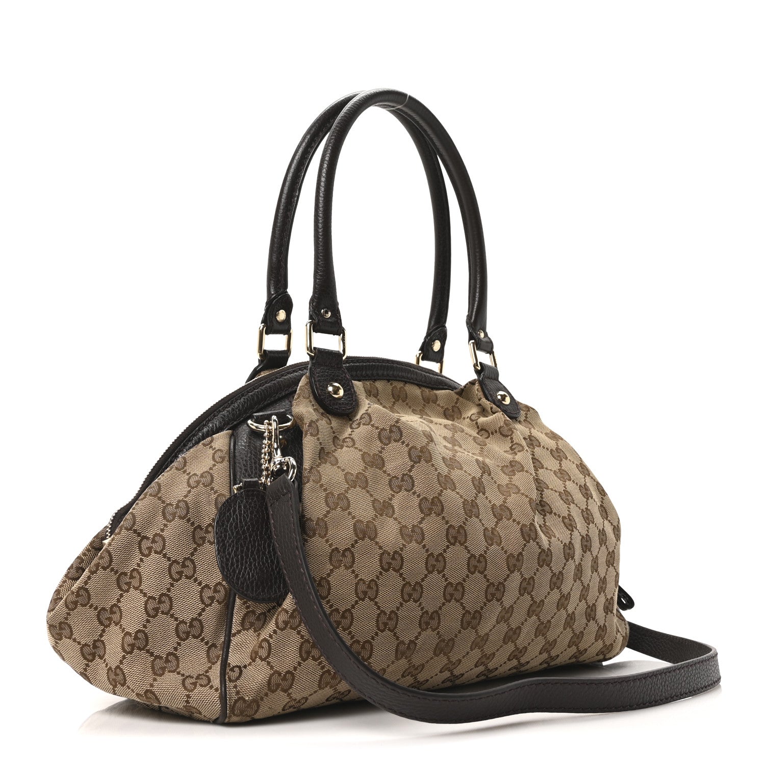Gucci Monogram Medium Sukey Boston Bag Dark Brown 3 of 10